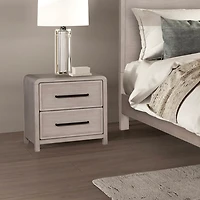 Natural Oak Wood Modern Nightstand
