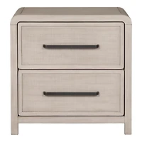 Natural Oak Wood Modern Nightstand