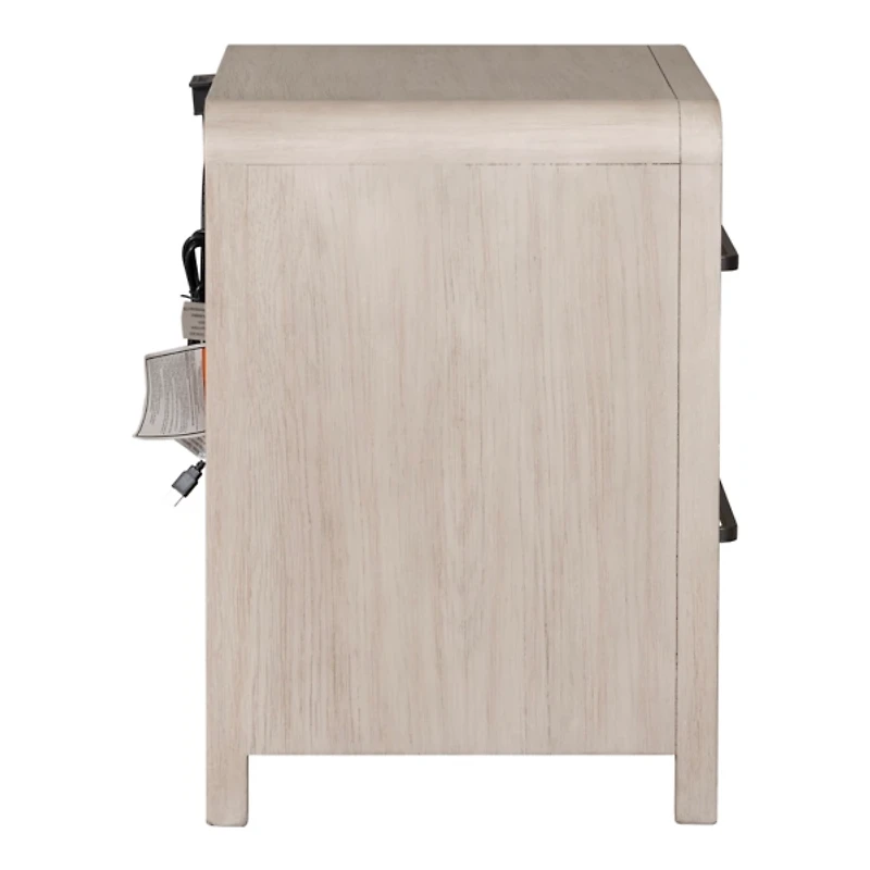 Natural Oak Wood Modern Nightstand