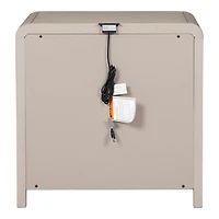 Natural Oak Wood Modern Nightstand