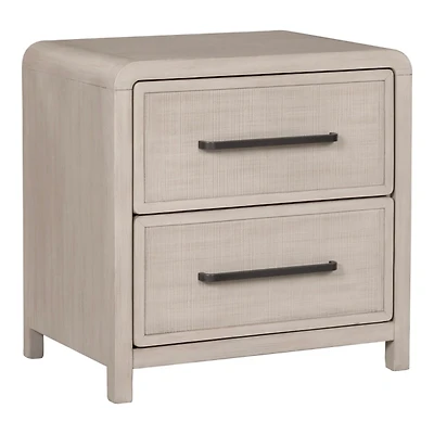 Natural Oak Wood Modern Nightstand