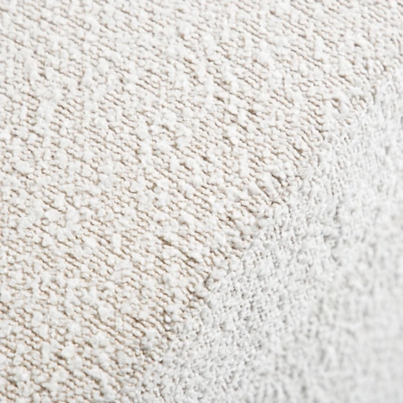 White Boucle Skirted Dining Chair