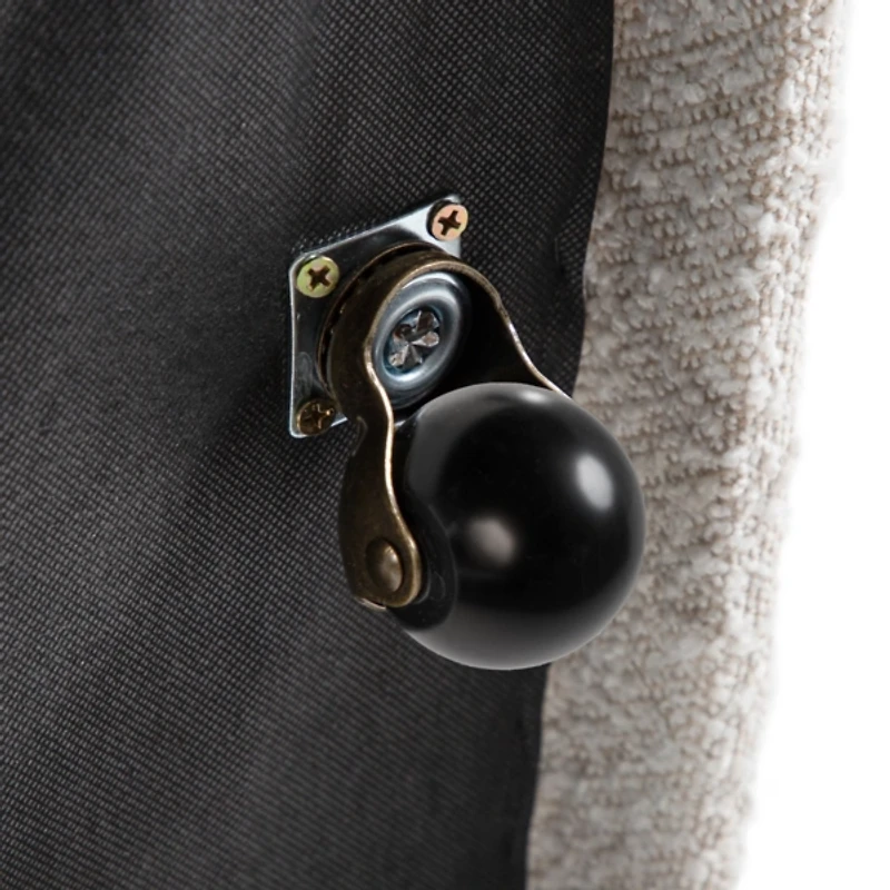 White Boucle Skirted Dining Chair