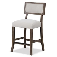Beige Upholstered Sarena Counter Stools, Set of 2