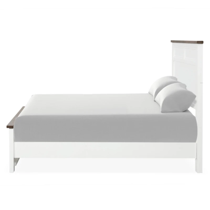 White Wood Bennett Full Bed