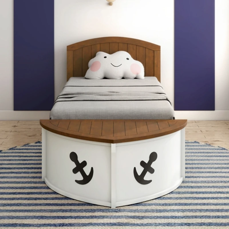 Wooden Boat Kids Twin Bed