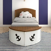 Wooden Boat Kids Twin Bed