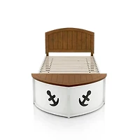 Wooden Boat Kids Twin Bed