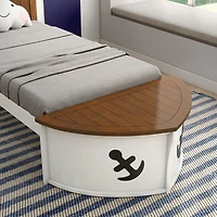 Wooden Boat Kids Twin Bed