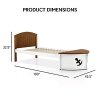 Wooden Boat Kids Twin Bed