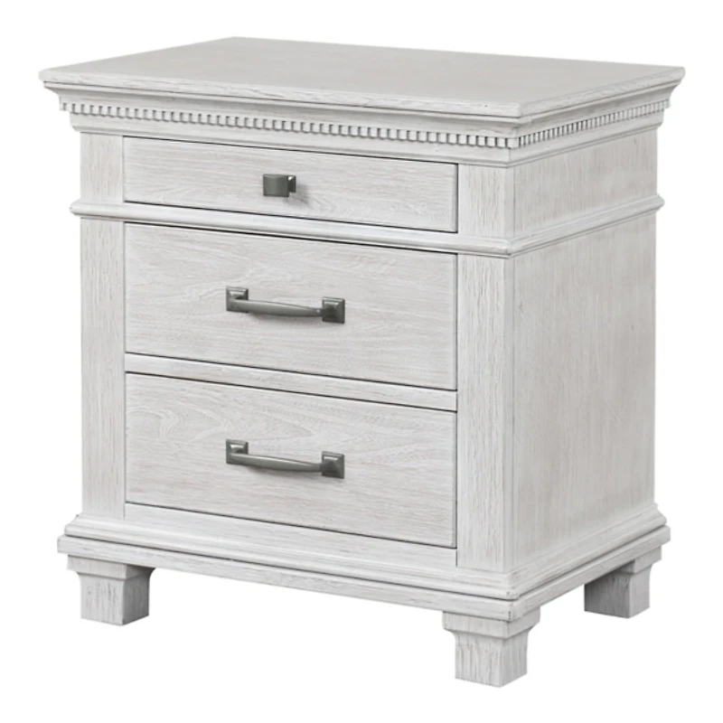 Penny Weathered Gray Wood Nightstand