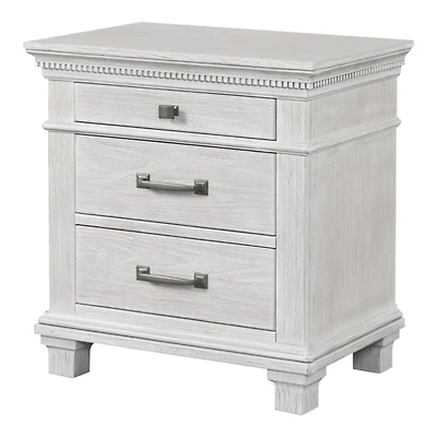 Penny Weathered Gray Wood Nightstand