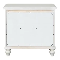 Addie Antique White Wood Nightstand