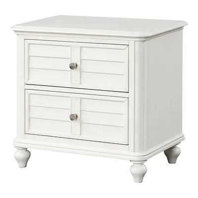 Addie Antique White Wood Nightstand