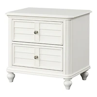 Addie Antique White Wood Nightstand