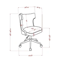 Light Gray Briar Wingback Office Chair