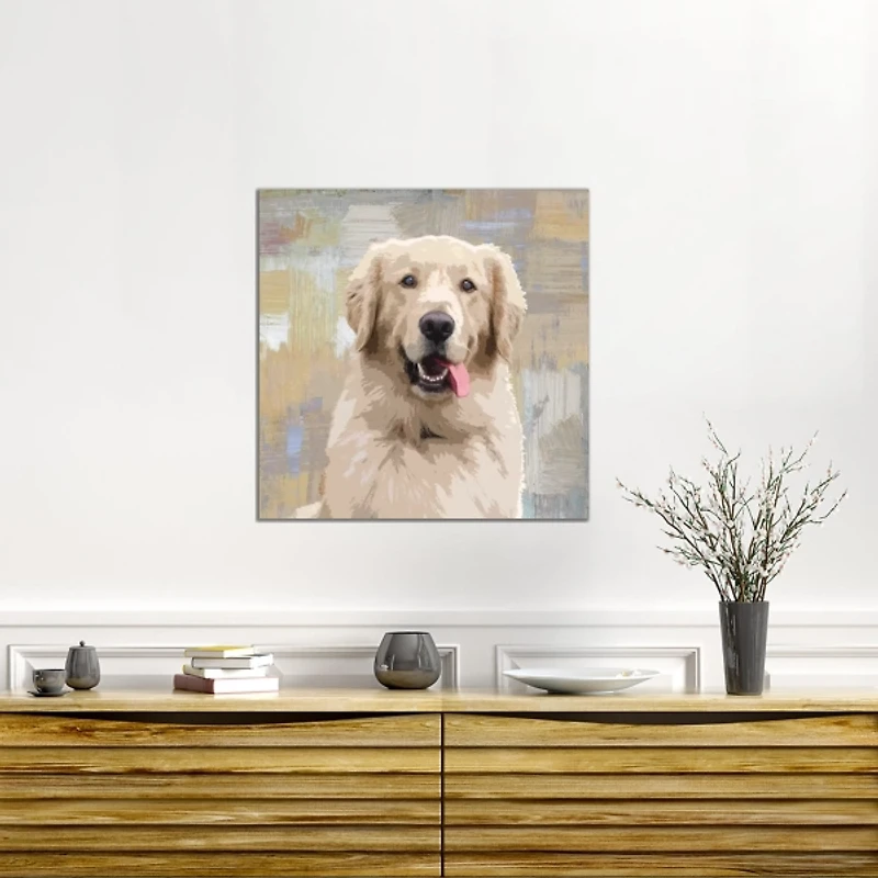 Golden Retriever Portrait Canvas Art Print
