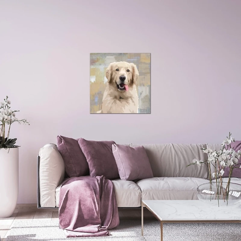 Golden Retriever Portrait Canvas Art Print