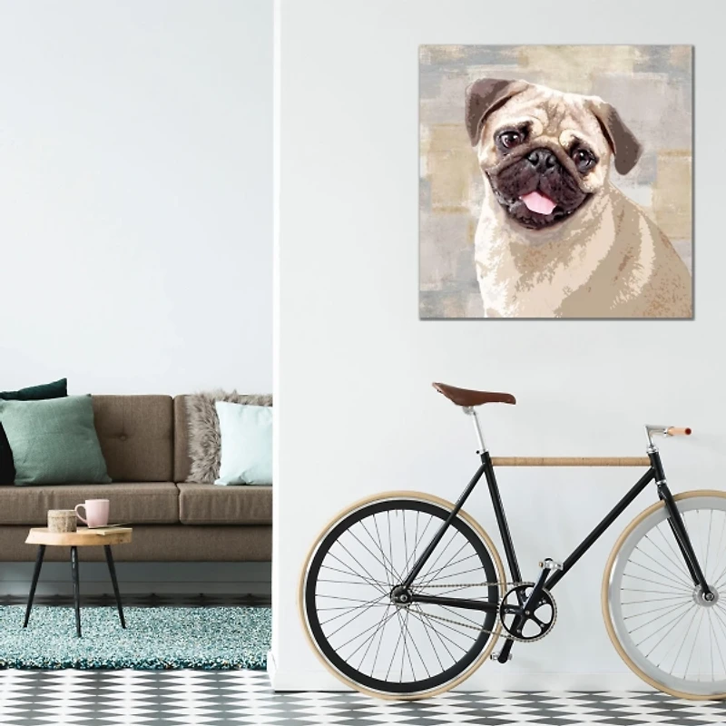 Pug Portrait Canvas Art Print