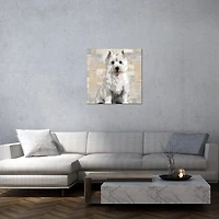 West Highland Terrier Portrait Canvas Art Print