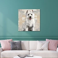 West Highland Terrier Portrait Canvas Art Print