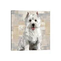 West Highland Terrier Portrait Canvas Art Print