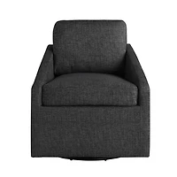 Black Hannover Swivel Accent Chair