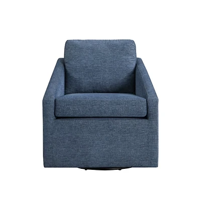 Blue Hannover Swivel Accent Chair