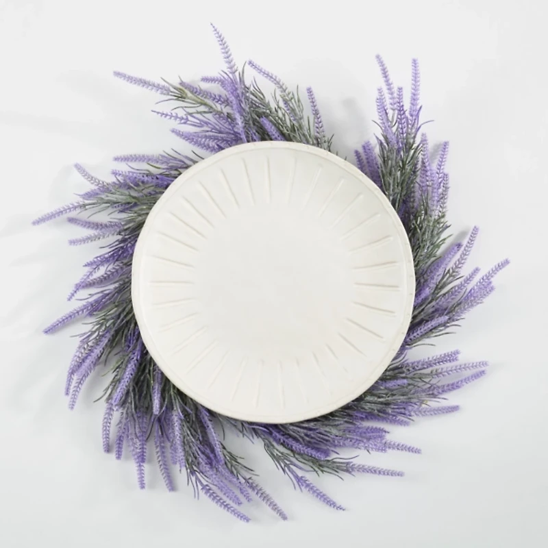 Lavender Floral Wreaths, Set of 4