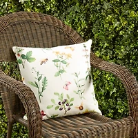 Whimsical Bumble Bee Outdoor Pillow