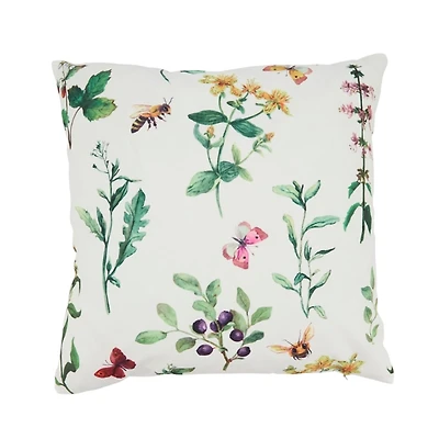 Whimsical Bumble Bee Outdoor Pillow