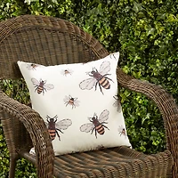 Graceful Bumble Bees Outdoor Pillow