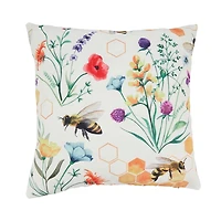 Bright Bumble Bee Outdoor Pillow