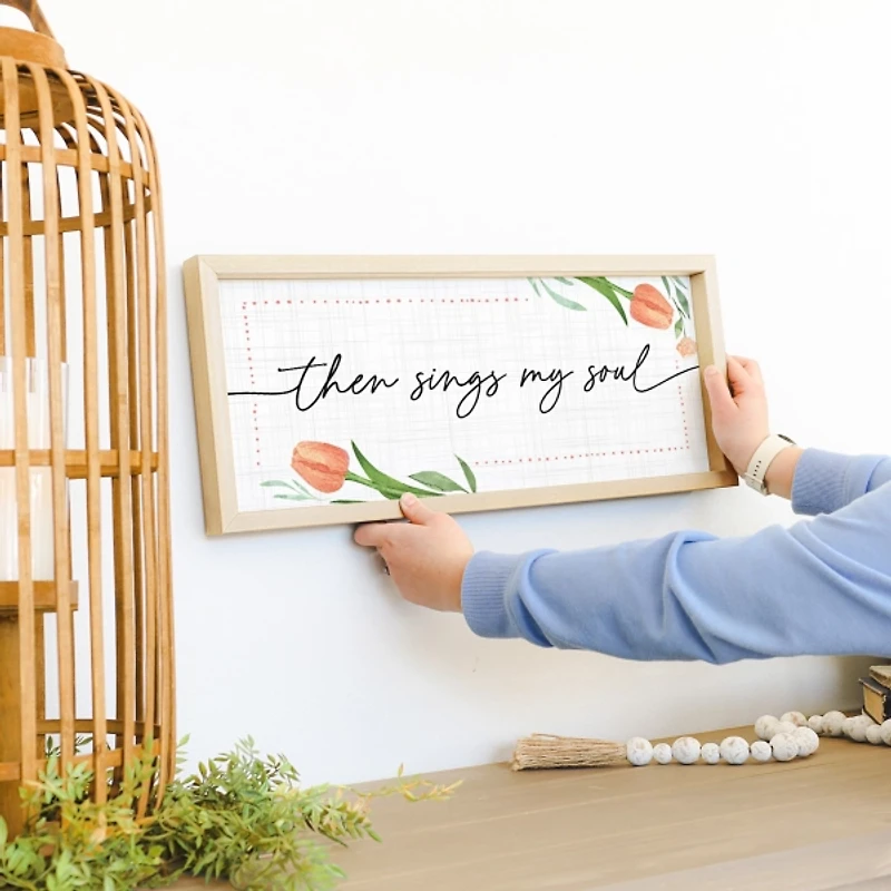 Sings My Soul Tulip Wall Plaque