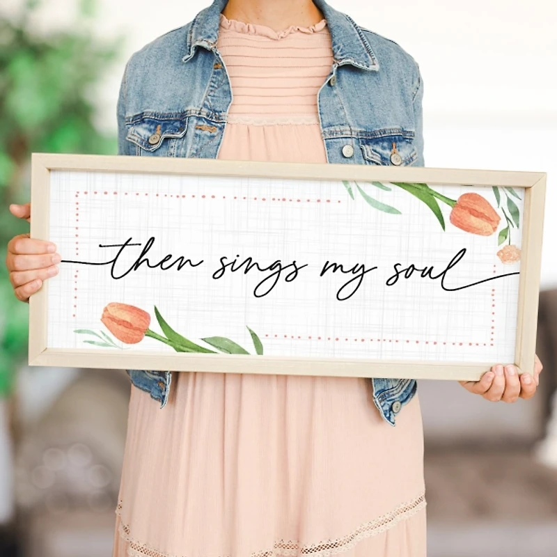 Sings My Soul Tulip Wall Plaque