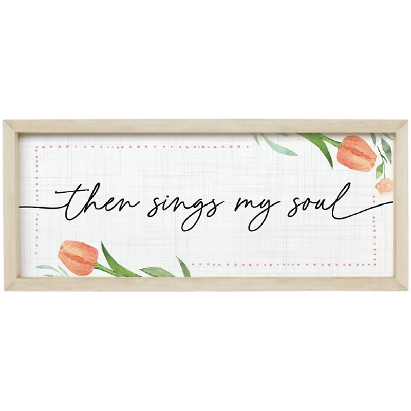 Sings My Soul Tulip Wall Plaque