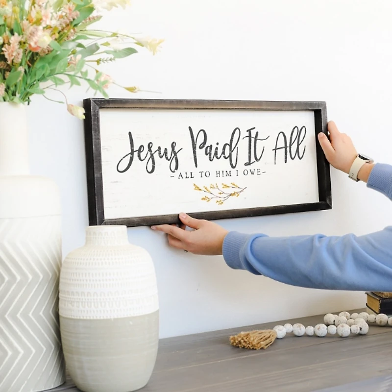 Jesus Paid It All Wall Plaque