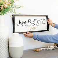 Jesus Paid It All Wall Plaque