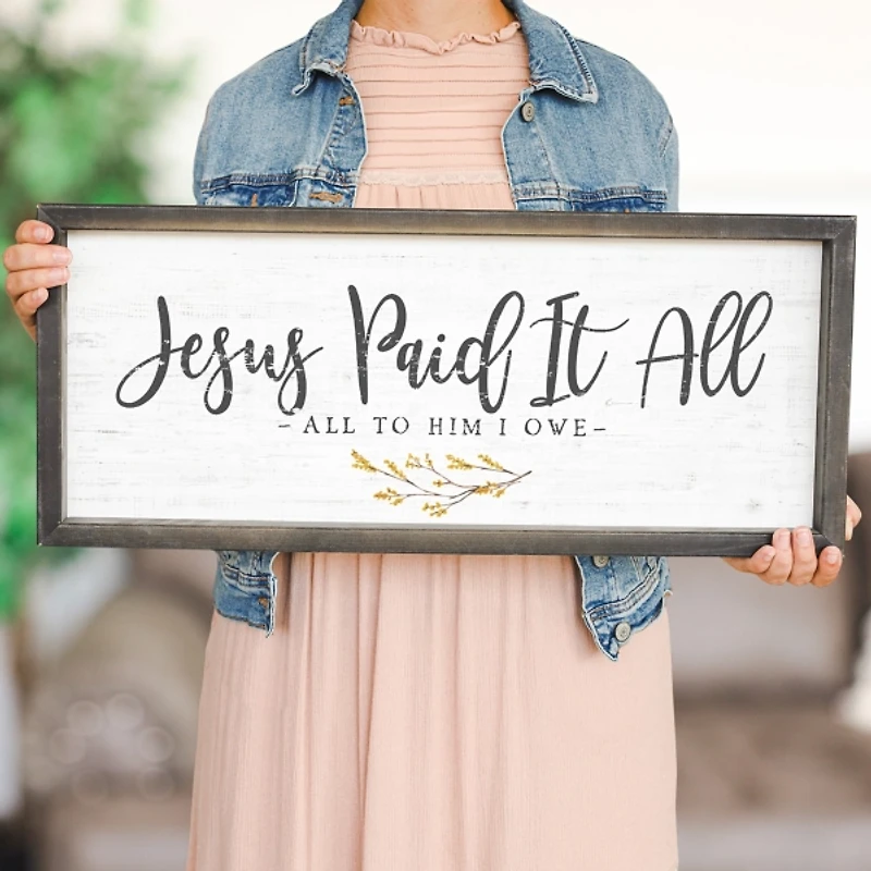 Jesus Paid It All Wall Plaque