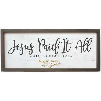 Jesus Paid It All Wall Plaque