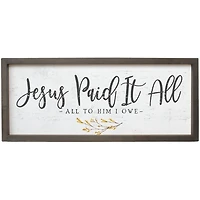 Jesus Paid It All Wall Plaque