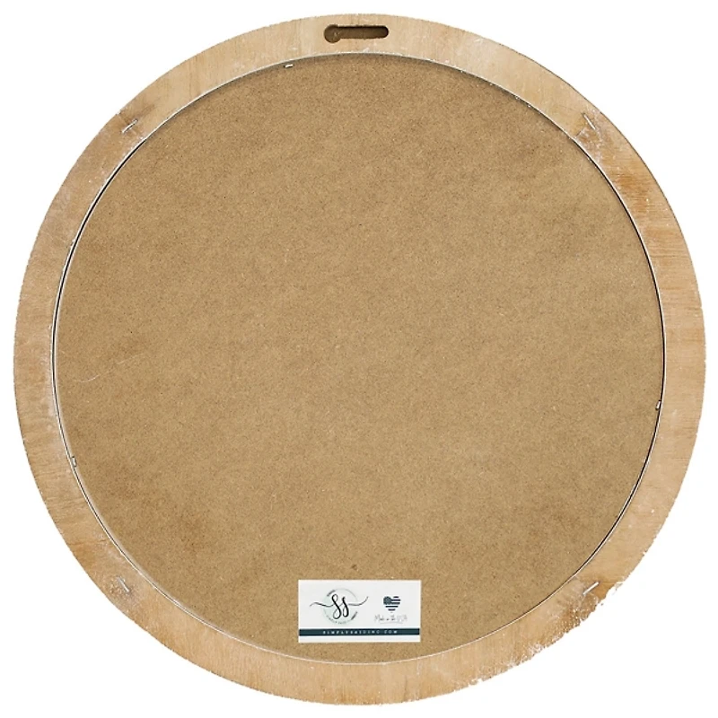 Pink Full Bloom Round Wall Plaque