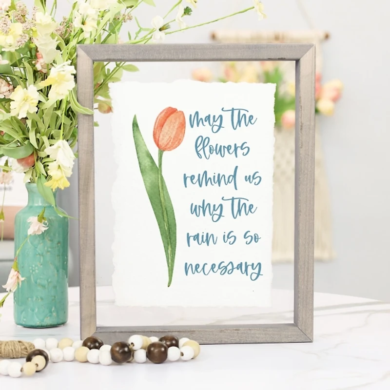 Flowers Remind Us Tulip Wall Plaque