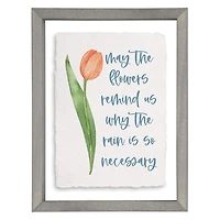 Flowers Remind Us Tulip Wall Plaque