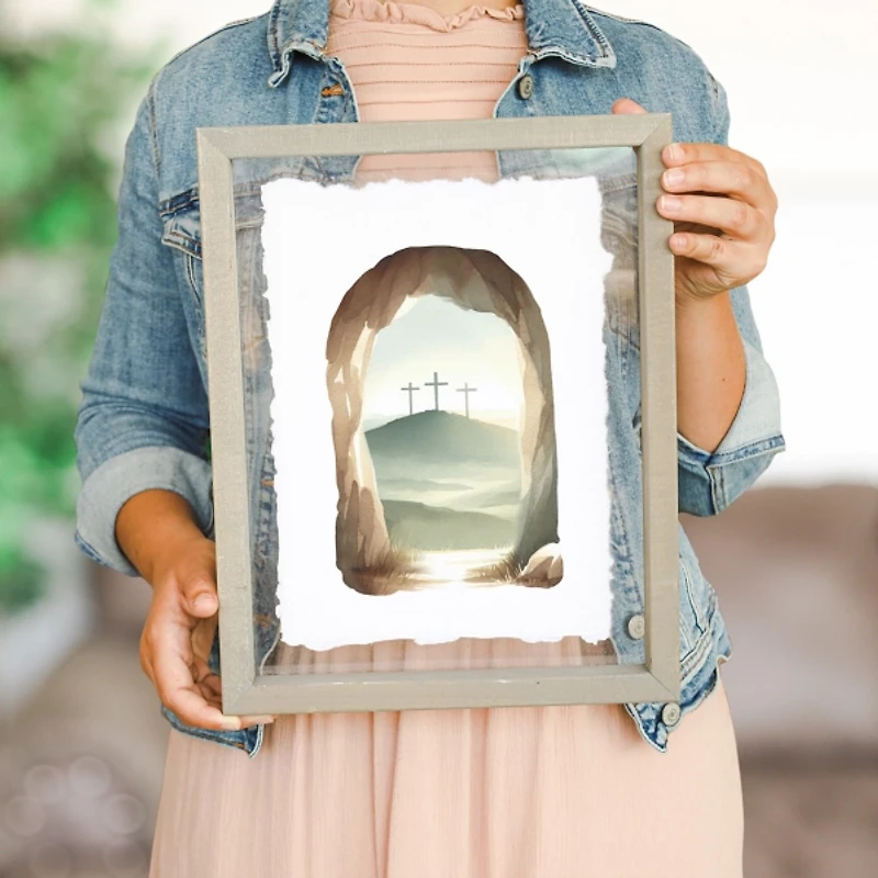 Easter Crosses Framed Art Print