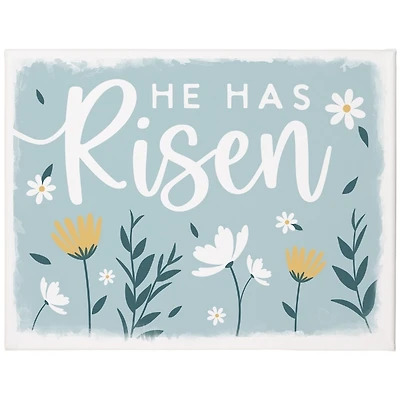 Blue He is Risen Canvas Art Print