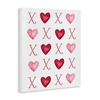 Pink XOXO Hearts Canvas Art Print