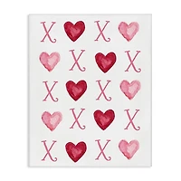 Pink XOXO Hearts Canvas Art Print