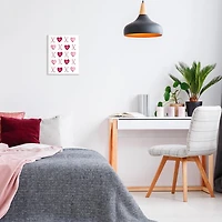 Pink XOXO Hearts Canvas Art Print, 11x14