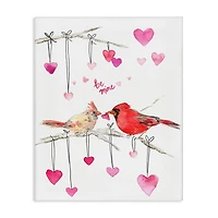 Be Mine Cardinals Canvas Art Print